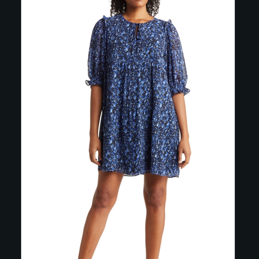 Collective Concepts Floral 3/4 Sleeve Minidress NWT Large